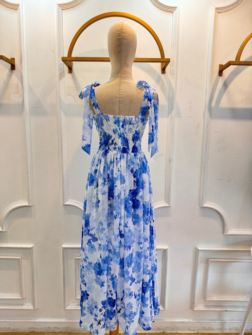 Summer Floral Print Sleeveless Straps Sundresses